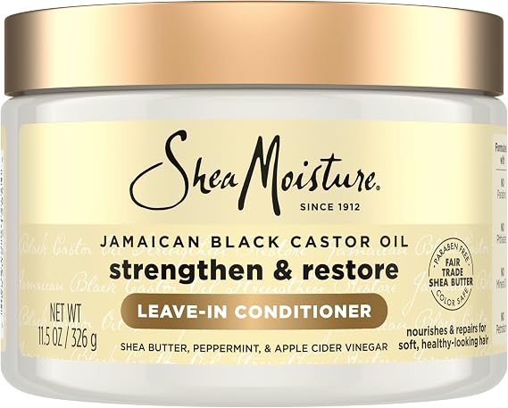 Sheamoisture Strengthen & Restore Leave-In Conditioner Jamaican Black Castor Oil, 340 ml