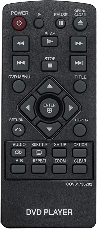 COV31736202 Replaced Remote fit for LG DVD Player DP132 DP132NU DP132-H