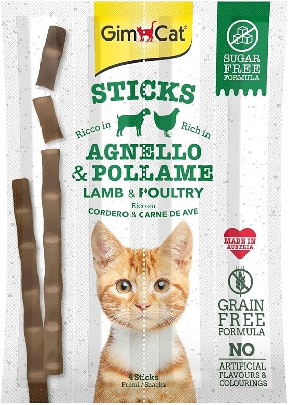 Gimcat Sticks Chicken Grain Free Trophy Sticks with Lamb (4 x 5 Gr)