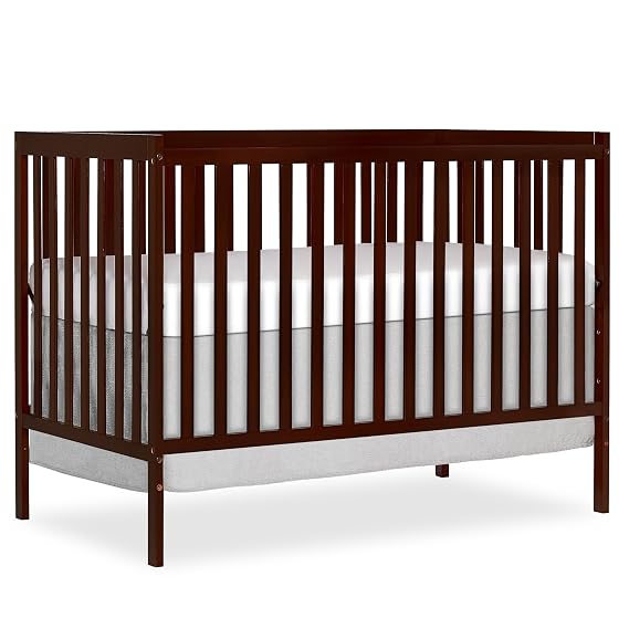 Dream On Me Synergy 5-in-1 Crib, Toddler Bed in Espresso