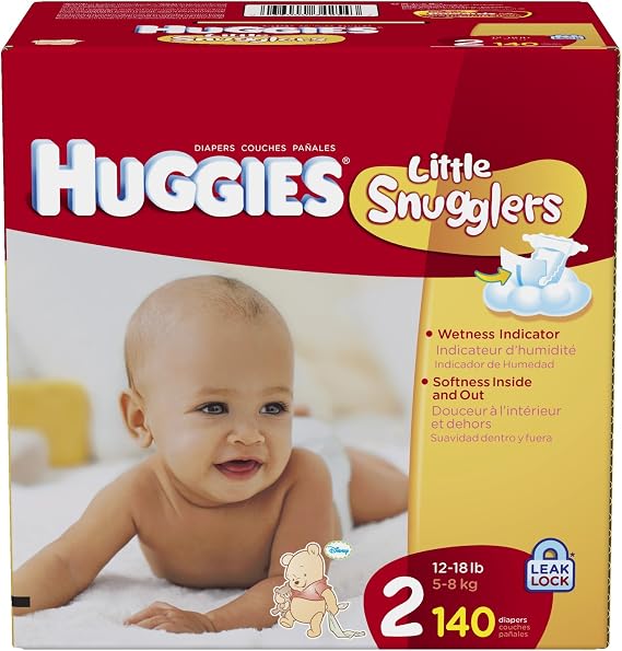Huggies Little Snugglers Size 2 Giant Pack, 140 Count