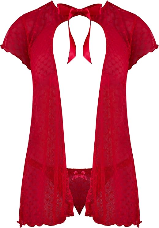 Fly-Away Bed Jacket & Thong Set by Magic Silk