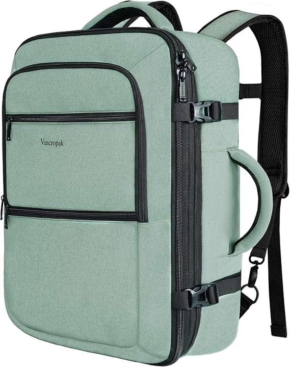 Vancropak Travel Bag, 40L Expandable Carry on Backpack for Airline Approved