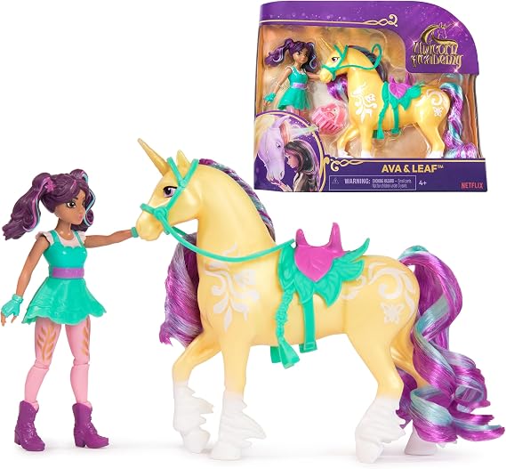 Unicorn Academy Ava & Leaf, 2 Accessories, Dolls & Unicorn Toys, Ages 4+