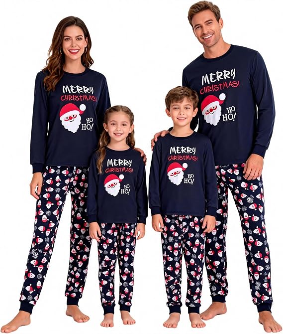 Family Matching Christmas Pajamas Xmas Pjs for Adult Kids Holiday Sleepwear