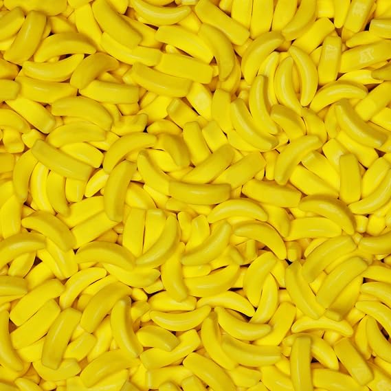 Bananas Runts Candy - 24.7 LB Hard Candy Bulk Gumball Machine Refills - Banana Candy for Cake Decorations Goody Bags Party Favors - Yellow Candy Easter Basket Stuffers Pinata Candy
