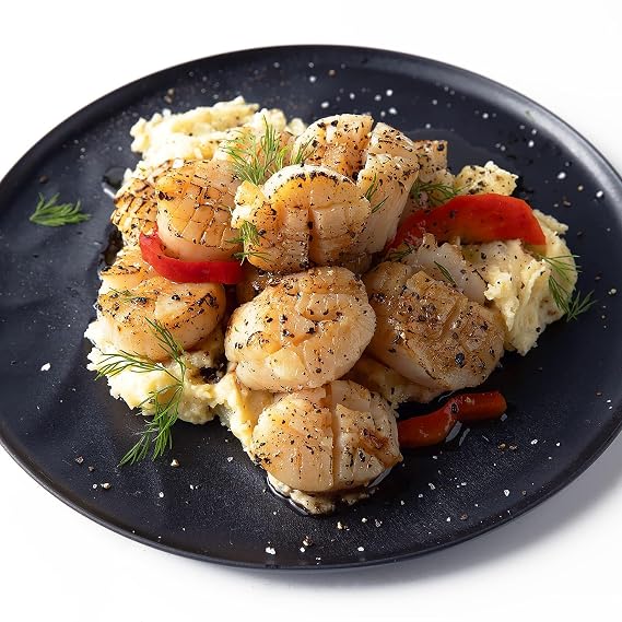 Frozen Scallops(Wild Caught Sea Scallops, Frozen scallops provided by a company called Marukaichi Fisheries in Hokkaido, Japan.) (2.2Pounds)