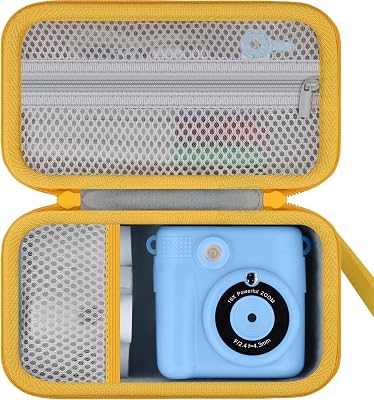 for ESOXOFFOREDylantoMgaoLoGofunlyGKTZB0C3LSFRLR Kids Camera Instant Print Camera Hard Carrying Storage Case,Storage Case Compatible with Camera Toy and Print Paper,Blue Case