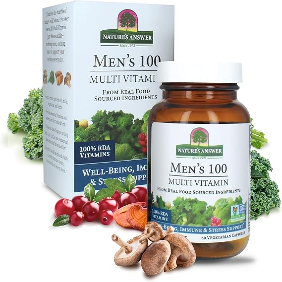 Nature's Answer Men's 100, Multivitamin, 60 Vegetarian Capsules