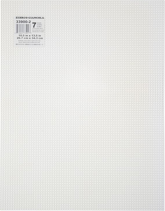Darice Plastic Mesh Canvas - White - 10.5 x 13.5