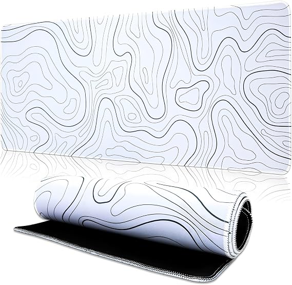 White Mouse Pad Gaming Mousepad Keyboard Pad