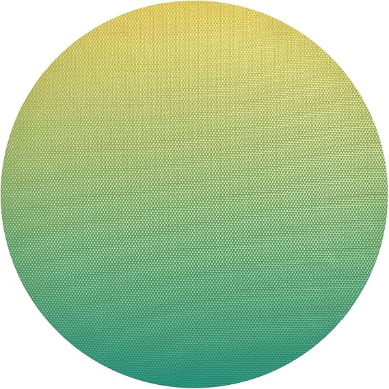 Gradient Green Table Placemats, Non-Slip Placemats, Table Mats Set Washable, Circle Placemats Dining Table