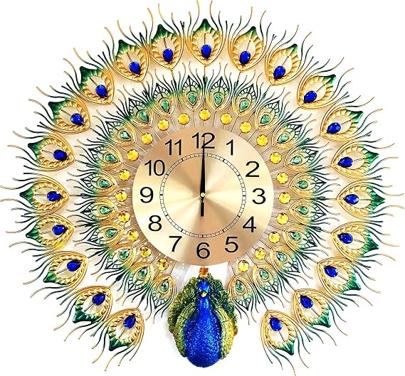 MagicPro Peacock wall clock big size