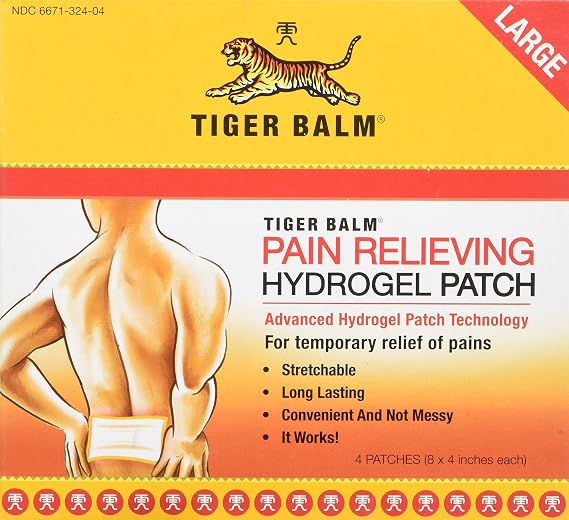 Tiger Balm Pain Relieving Patch Large 4 Each