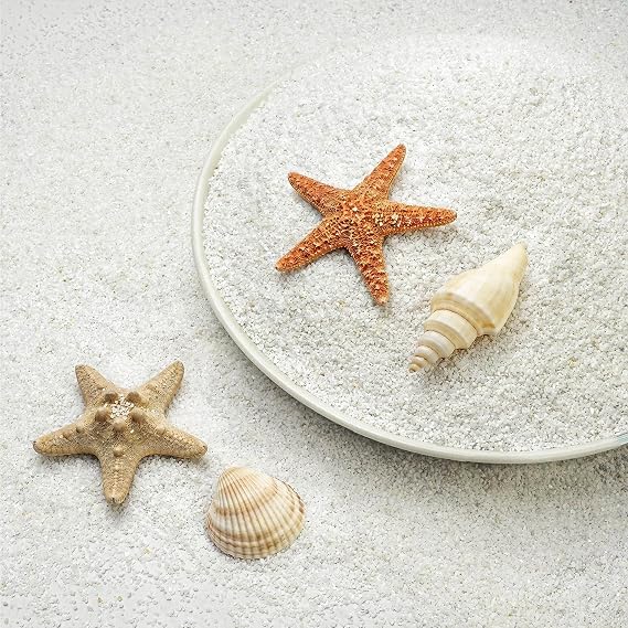 NUPICK 0.4-0.8mm White Aquarium Sand, 6lbs Substrate for Fish Tank, Garden