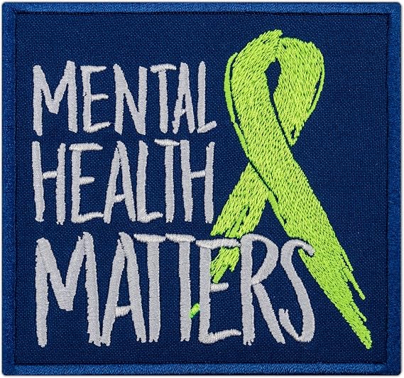 EMBROVERSE Mental Health Matters Patch, Embroidered Iron-On Awareness