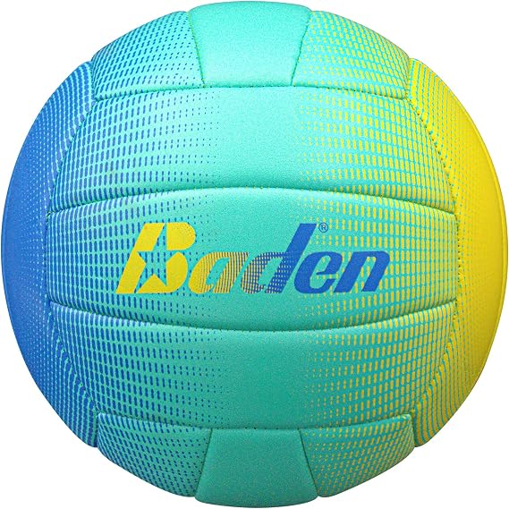 Baden | Fun Design | Official Size & Weight Indoor & Outdoor Volleyball | Bright & Beachy! Soft Touch Synthetic Leather, Durable Stitching |All Ages & Skill Levels