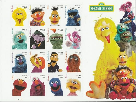 2019 Sesame Street Forever Postage Stamps - Sheet of 16