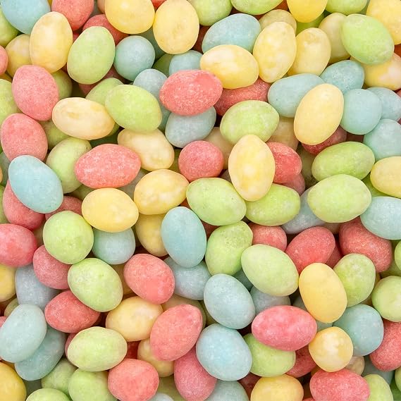 Sour Jelly Beans Bulk Candy, Assorted Fruit Flavored, 2 Lb Bag | Blue Raspberry, Lemon, Apple, Cherry, Chewy Candy
