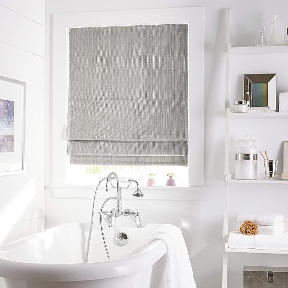 Curtainworks Jolie Window Shade, 23" W x 64" L, Grey