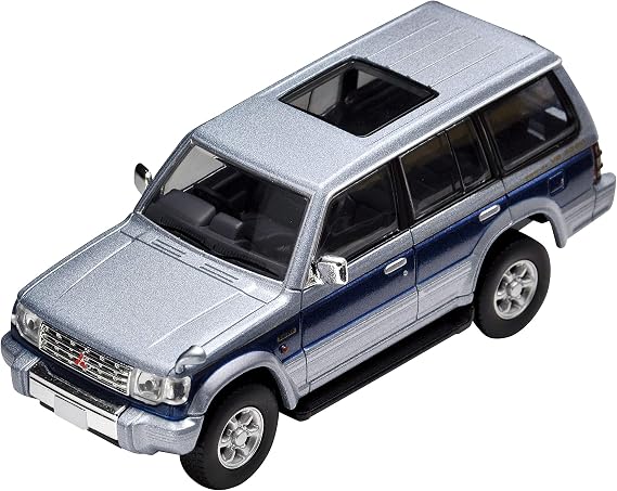 Tomica Limited Vintage Neo 1/64 LV-N189b Mitsubishi Pajero Mid Roof Wide Super Exceed Z in Silver/Blue Manufacturer's First Order Limited Manufacturer Finished Product