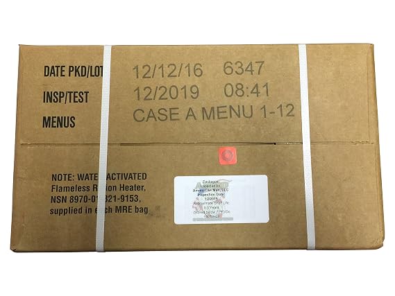 MRE (Meals-Ready-To-Eat) Case-Inspection 01/2019 or Better-ACM MRE Case (Case A)