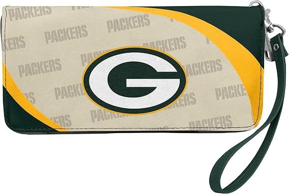 Littlearth NFL Green Bay Packers Curve Zip Organizer, Team Color, 8" x 4" x 1"