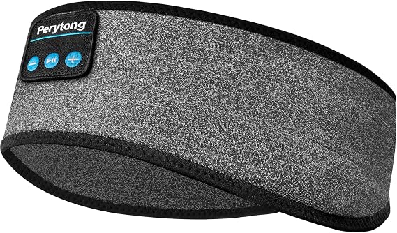 Perytong Sleep Headphones Bluetooth 5.4 Headband - Sleeping Headphones with Ultra-Thin Stereo Speakers for Side Sleepers - Wireless Music Earphones Headband for Sports, Workout, Jogging, Yoga, Travel