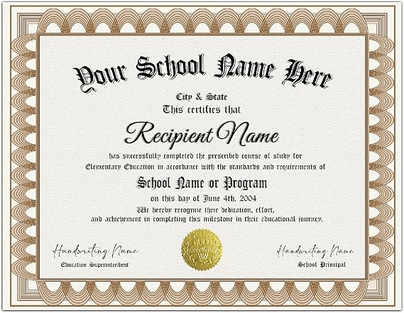 Custom Homeschool Diploma Personalized High School Diploma Education Certificate of Degree with Holder Perfect for Commemorations or Educational Gifts (Type-3)