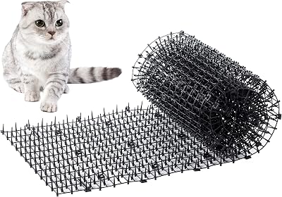 Gardenised Garden Spike Indoor and Outdoor Mat Prickle Strip Digging Stopper, Black QI003860
