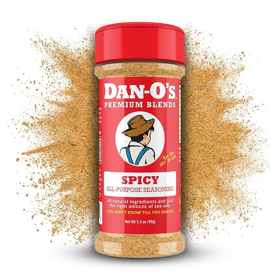 Dan-O's Spicy Seasoning - Seasoning for Chicken, Meats, Rub - All-Purpose, All-natural, Sugar Free, Zero Calorie Seasoning for Cooking & Grilling Anything with a spicy kick - Small bottle (3.5 oz)