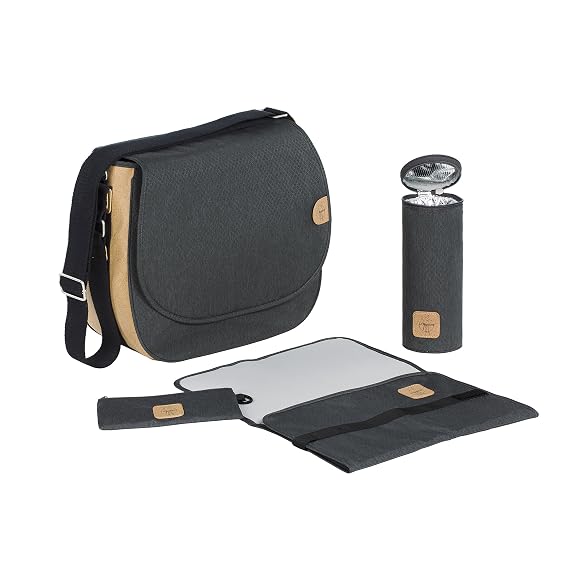 Lassig Womens Green Label Saddle Bag Spin Dye, Black Melange