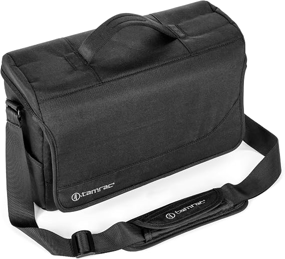 Tamrac Derechoe 8 Camera Bag for Photographers, Camera Case for Photography Accessories, Shoulder Bag for Compact DSLR and Mirrorless Cameras, Crossbody Camera Bag with Tablet Sleeve - Black