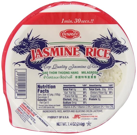 Dynasty Jasmine Cooked Rice, 7.40 Ounce