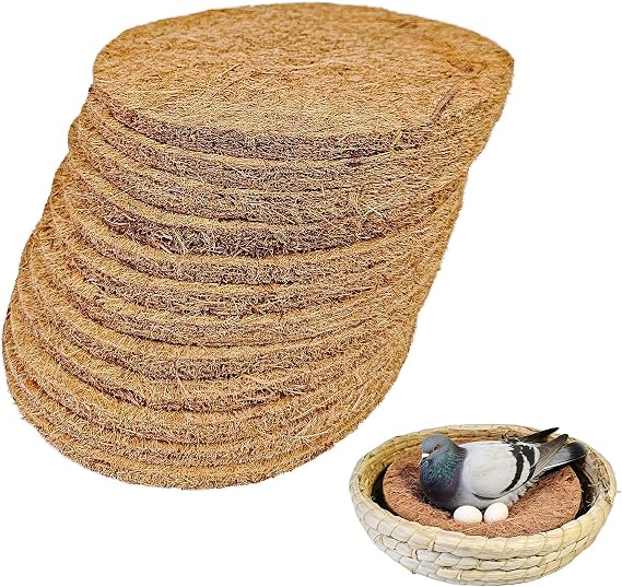 12PCS Pigeon Nest Pads Coconut Fiber Bird Nesting Material for Chicken