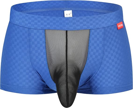 Men's Solid Low Waist Boxer Briefs Ultra Soft Breathable Elephant Nose Underwear