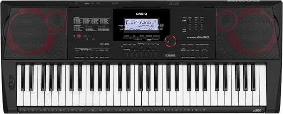 Casio CT-X3000 Electronic Keyboard, 61 Keys, 6W + 6W Large Output, High Quality 800 Tone Tones, Built-In 235 Rhythms, Various Functions for Composing DTM, 2 Power Supply, Black | ブラック,クオリティの高いAiX音源,タッチレスポンス,800音色,235リズム,2WAY給電を採用,ACアダプター同梱,単1乾電池6本で駆動アルカリ乾電池