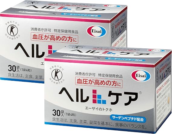 For those with high blood pressureEisai HelCare Blood Pressure Supplement, Foods for Specified Health Uses, gently reduces high blood pressure, individually packaged, 4 tables × 30 packets2-box