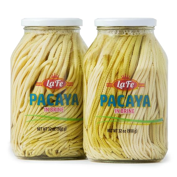 La Fe Guatemalan Pacaya Palm in Brine - Gluten-Free Tepejilote, High in Fibre, Flor de Pacaya, Rich in Potassium & Calcium, Latin American Food | Ready to Eat 32oz 2 Pack