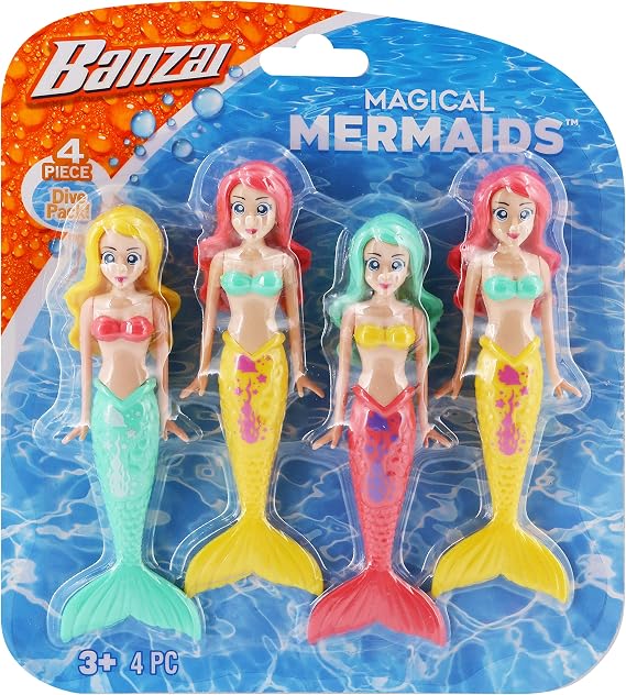 Banzai Dive Mermaids 4pc Colors May Vary