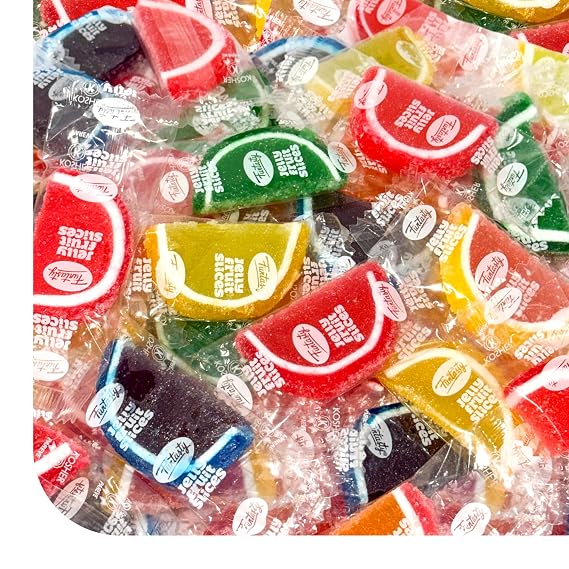 Fruit Slices, Jelly Candy Individually Wrapped - 1 Lb Pack | Assorted Flavors, Gelatin Free Candy