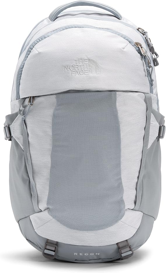 The North Face Women's Recon Everyday Laptop Backpack, TNF White Metallic Melange/Mid Grey, One Size