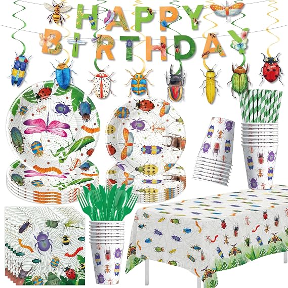 Bug Birthday Party Decorations, Garden Nature Insect Party Supplies