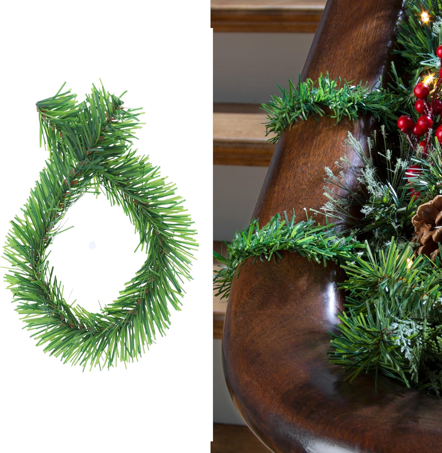 Haute Decor Extra Long Garland Ties : for Christmas lights and Garlands : 36cm 14" : 20 pack : Noble Pine