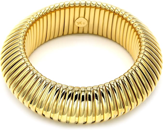 MARSHAL Bracelet Omega 18k Gold Plated Brass Tubogas Bracelet (25mm)
