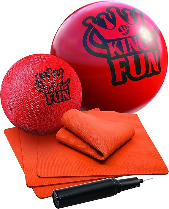 Hedstrom King of Fun Jumbo Kickball Set, Red
