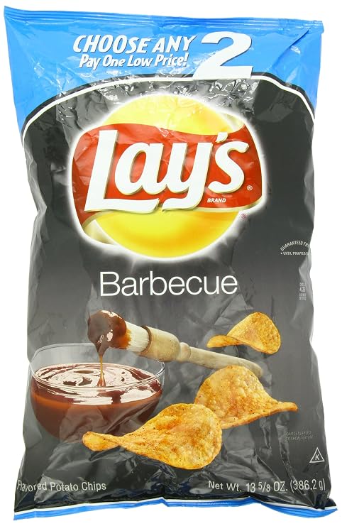 Lay's Potato Chips, Barbecue, 13.625 Ounce