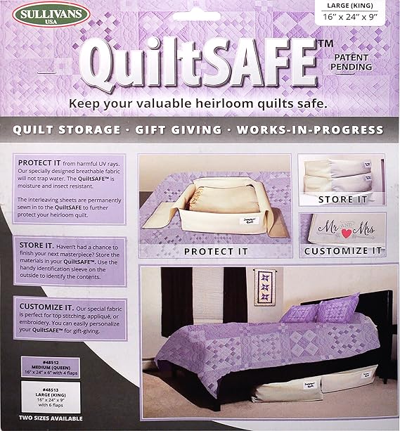 Sullivans 48513 Quiltsafe Storage Bag, 16" x 24" x 9"