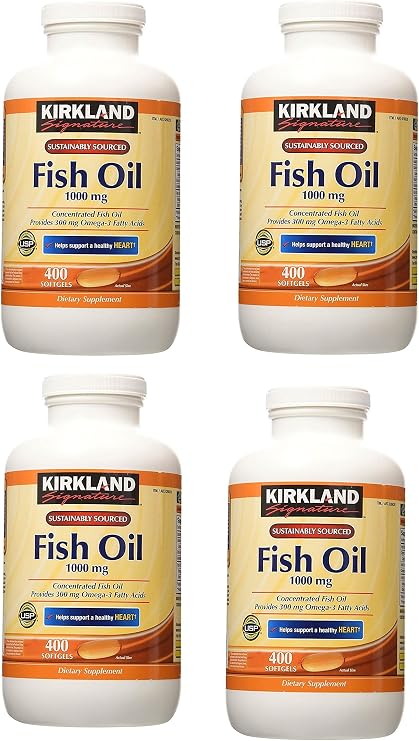 KIRKLAND Signature Fish Oil 1000 mg., 400 Softgels (4 Pack)