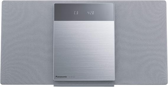 Panasonic Mini Compo Stereo System, FM/AM 2-band, Bluetooth Compatible, Digital 5-changer, USB Memory Recording Function, SC-HC420-S